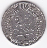 Empire 25 Pfennig 1910 A Berlin, Wilhelm II, En Nickel , KM# 18 - 25 Pfennig