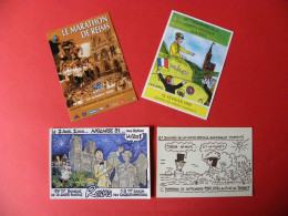 Amiens - Reins - Le Touquet - Journée De La Carte Postale - Lot De 4 Cartes - Collector Fairs & Bourses