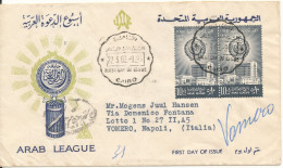 Egypt Registered FDC 22-3-1962 Arab League Uprated And Sent To Italy (see Scans) - Brieven En Documenten