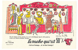 Buvard 21 X 13.4 Fromage De LA VACHE QUI RIT 50% Les Forains N° 9 Stand De Tir Carabine Marin Enfant Chien Loterie - Dairy