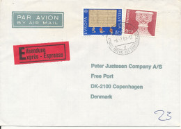 Switzerland Cover Sent Express To Denmark Geneve 6-7-1982 - Lettres & Documents
