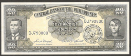 Philippines 20 Pesos Andreas B & Emilio J P-137 Macapagal & Castilo 1949 UNC- - Philippines