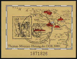 Block 97 Thomas Müntzer 1989, ESSt Berlin - Usati