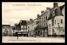61 - MORTAGNE - PLACE DES HALLES - VALLEE AUBERGISTE - CAFE DE FOY - MAGASIN J. GRENET - Mortagne Au Perche
