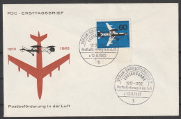 Berlin: 1963, FDC Blankobrief In EF, Mi. 230, 60 Pfg. 50 Jahre Luftpostbeförderung.   ESoStpl. BERLIN-CHARLOTTENBURG 2 - Poste Aérienne