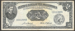Philippines 2 Pesos Jose Rizal P-139d Macapagal & Castilo 1949 VF - Philippines