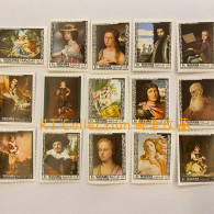 Manama 1968 Set Of 15 Stamps Paintings Of Old Masters People On Stamp Art Painting Portrait Famous Ladies Female MNH - Bahrein (1965-...)