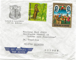136 - 66 - Enveloppe Envoyée De Bujumbura En Suisse 1975 - Cartas & Documentos