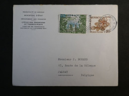 DQ 18   MONACO  LETTRE  D ETAT 1965 MONTE CARLO   A JALHAY BELGIQUE + AFF. INTERESSANT++ - Lettres & Documents