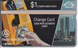 TARJETA DE ESTADOS UNIDOS DE NEW YORK TELEPHONE DE CHANGE CARD (108E) TORRES GEMELAS - Cartes Holographiques (Landis & Gyr)