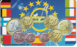 TARJETA DE REINO UNIDO DE CON UNAS MONEDAS DE EURO (MONEDA-COIN) - Timbres & Monnaies