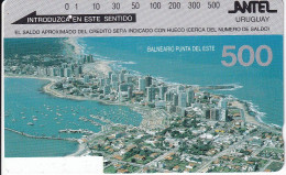 TARJETA DE URUGUAY DEL BALNEARIO PUNTA DEL ESTE DE 500 UNIDADES - Uruguay