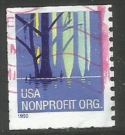 USA 1988 Non Profit Wetlands C5 Large 1998 SC.#3207 Used Coil - Nice Perforation Variety At Bottom - Errors, Freaks & Oddities (EFOs)