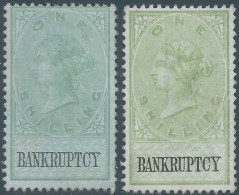 Great Britain - ENGLAND,Queen Victoria,Revenue Stamps Tax Fiscal,Bankruptcy,1 Shilling,Mint,Unused - Revenue Stamps