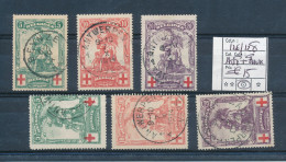 BELGIUM "MERODE" COB 126/128 USED ONE SET GENUINE ONE FORGERY - 1914-1915 Red Cross