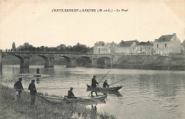 Chateauneuf Sur Sarthe * Vue Sur Le Pont * Pêche à La Ligne Pêcheurs - Chateauneuf Sur Sarthe