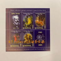 Romania 2005 100th Anniversary Death Of Jules Verne People On Stamp Authors Writers Writer Novel M/S Stamps MNH - Unused Stamps