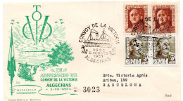 Carta  Con Matasellos Conmemorativo  Convoy De La Vitoria De 1951 Algeciras - Brieven En Documenten
