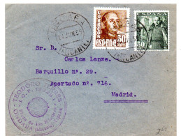 Carta Con Matasellos De Ondara De 1955 - Brieven En Documenten