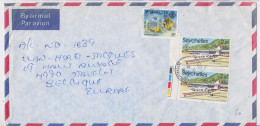 Seychelles Lettre Timbre Avion Aérodrome Airplane Airport Stamp Label Air Mail Cover 1981 - Seychelles (1976-...)