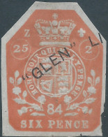 Great Britain - ENGLAND,1884 Revenue Stamp Tax Fiscal,Six Pence,Thin Paper, Very Old And Rare - Revenue Stamps