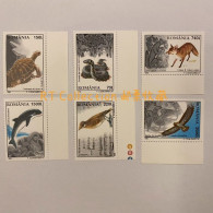 Romania 1996 Romanian Wildlife Reptile Snake Fox Eagle Birds Marine Mammals Dolphin Dolphins Animals Fauna Stamps MNH - Dolphins