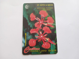 St. Kitts & Nevis - National Flower - La Poinciana - 190CSKA - St. Kitts & Nevis