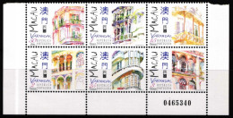 Macau 925-930 Postfrisch Sechserblock / Architektur #KC824 - Otros & Sin Clasificación