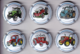 SERIE COMPLETA DE 6 PLACAS DE CAVA BONRAMELL DE TRACTORES (CAPSULE) TRACTOR - Spumanti