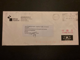 LETTRE MESSE FRANKFURT OBL.MEC.21 04 05 HONG KONG H30 Postage Paid - Covers & Documents