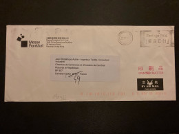 LETTRE MESSE FRANKFURT OBL.MEC.21 04 05 HONG KONG H30 Postage Paid - Cartas & Documentos