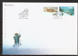 Norway Norge 2008 Christmas: Winter In Stor Elvdal  Mi 1669-1670  FDC - Covers & Documents