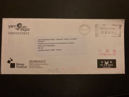 LETTRE MESSE FRANKFURT YARN EXPO OBL.MEC.21 04 05 HONG KONG H30 Postage Paid - Cartas & Documentos