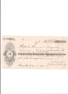 Reçu Désiré Van Dantzig BRUXELLES 1898 - Imprenta & Papelería