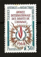 TAAF >>>1968 - Poste N°27 Neuf ** (MNH) - Droit De L'homme- Cote 100 € - Nuevos