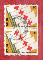 Italia °- 1980 - CROCE ROSSA.  Unif. 1493. Coppia - 1971-80: Usati