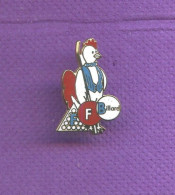 Rare Pins Federation Francaise De Billard Ffb Coq Bbr Egf Q192 - Billiards
