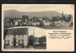 AK Bergneustadt Im Oberbergischen, Ortsansicht Mit Bergen, Hotel Hollmann  - Bergneustadt