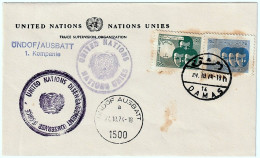 Used Envelope - Seal: UNDOF / United Nations Disengagement Observer Force 1974 Stamps: SYRIAN ARAB REPUBLIC 15p + 55p - Storia Postale