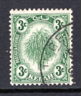 Malaysian States - Kedah - 1922-40 Rice & Ploughing - 3c Green Used (SG 53) - Kedah