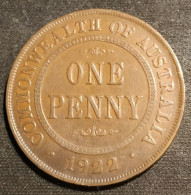 AUSTRALIE - AUSTRALIA - 1 - ONE PENNY 1922 - George V - KM 23 - Penny