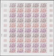 FRANCE Essais De Couleurs ** - 2173, Feuille Entière De 50 Essais De Couleurs Différents Dont Polychromes: 1.60f. Année  - Autres & Non Classés