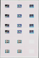 COMORES Poste ** - Michel 625/28 (x4), Blocs Feuillets Individuels Non Dentelés, Imprimés Sur Une Seule Feuille De 15 Bl - Otros & Sin Clasificación