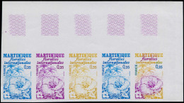 FRANCE Essais De Couleurs ** - 2035, Bande De 5 Essais De Couleur Dont Polychrome, Cdf: 0.35 Martinique, Floralies (Spin - Autres & Non Classés