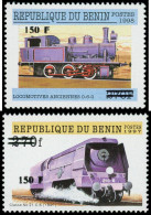 BENIN Poste ** - Michel 1289 + 1303, 2 Valeurs Surcharge Locales: Locomotives - Cote: 200 - Other & Unclassified