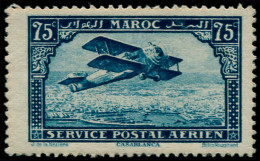 MAROC Poste Aérienne ** - 4, Type I: 75c. Avion Bleu - Cote: 160 - Other & Unclassified
