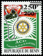 BENIN Poste ** - Michel 1410, émission Locale, Variété Double Surcharge (la 2ème à Sec): 200/250f. Rotary - Other & Unclassified