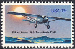 !a! USA Sc# 1710 MNH SINGLE  (a1) - Lindbergh Flight - Neufs