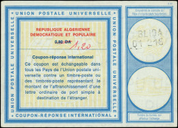 ALGERIE Coupons Réponse N - 25, Coupon 0.80DA Surcharge Manuscrite Rouge 1.20D - Altri & Non Classificati