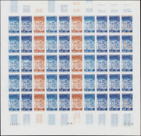 FRANCE Essais De Couleurs ** - 1407, Feuille Complète De 50 Essais De Couleurs Dont 5 Polychromes, Cd 27/2/64: Libératio - Autres & Non Classés